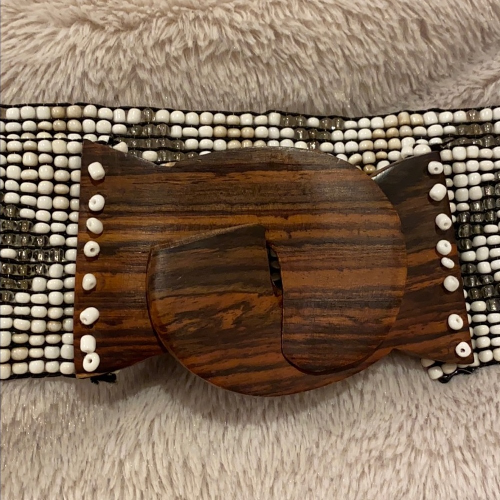 Aztec wooden beaded belt - Picture 2 of 5